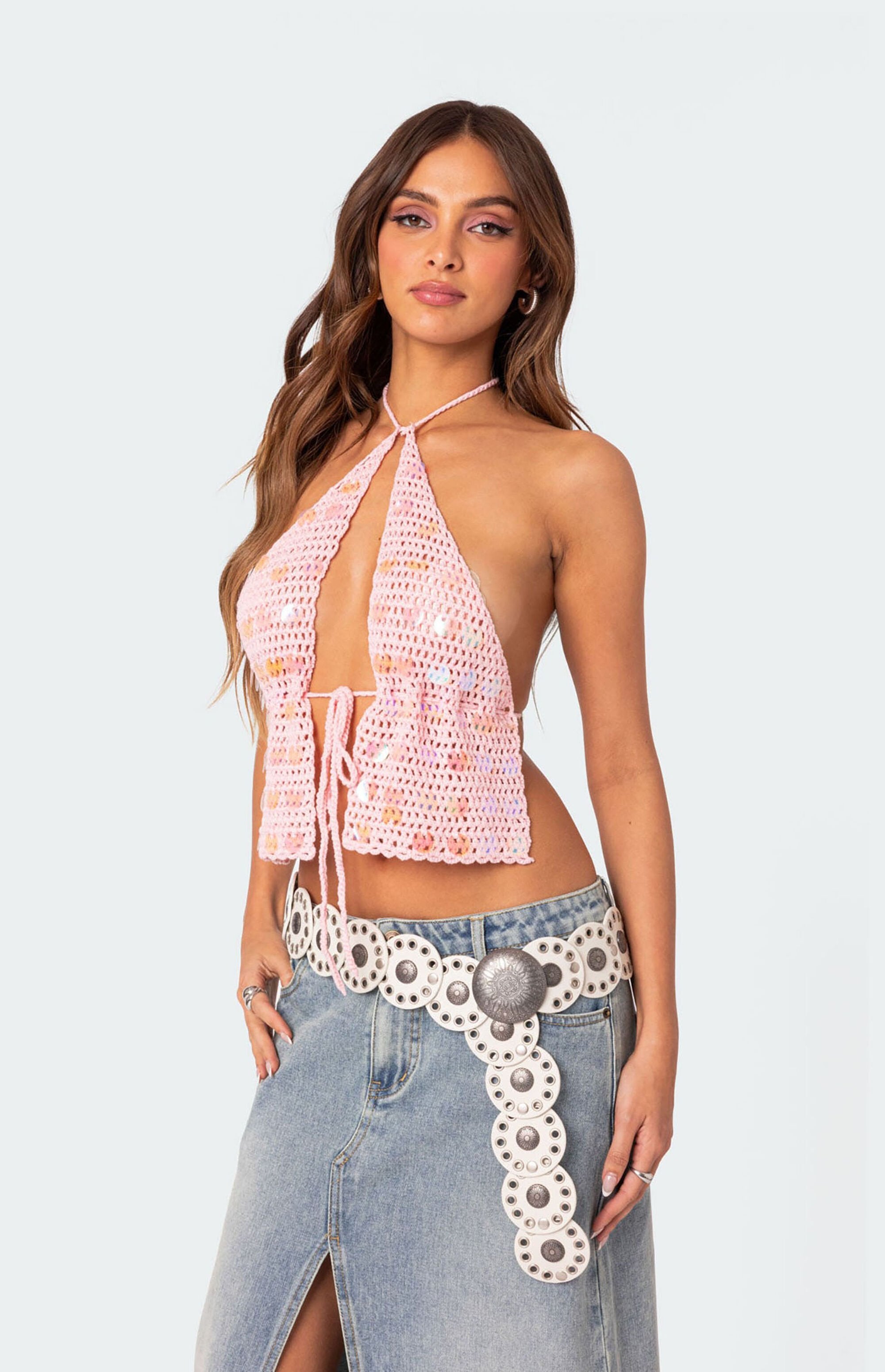 Peachy Keen Crochet Halter