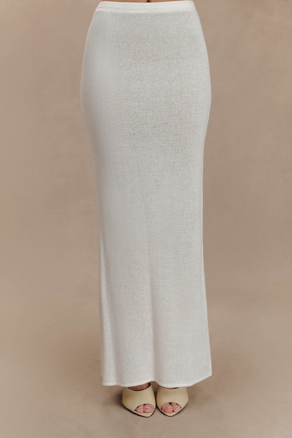 Ivory Knit Co-Ord Set | Elegant Evening Two-Piece Outfit | Peach Motel