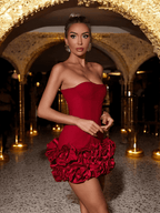 Scarlet Bloom Corset Mini Dress – Peach Motel