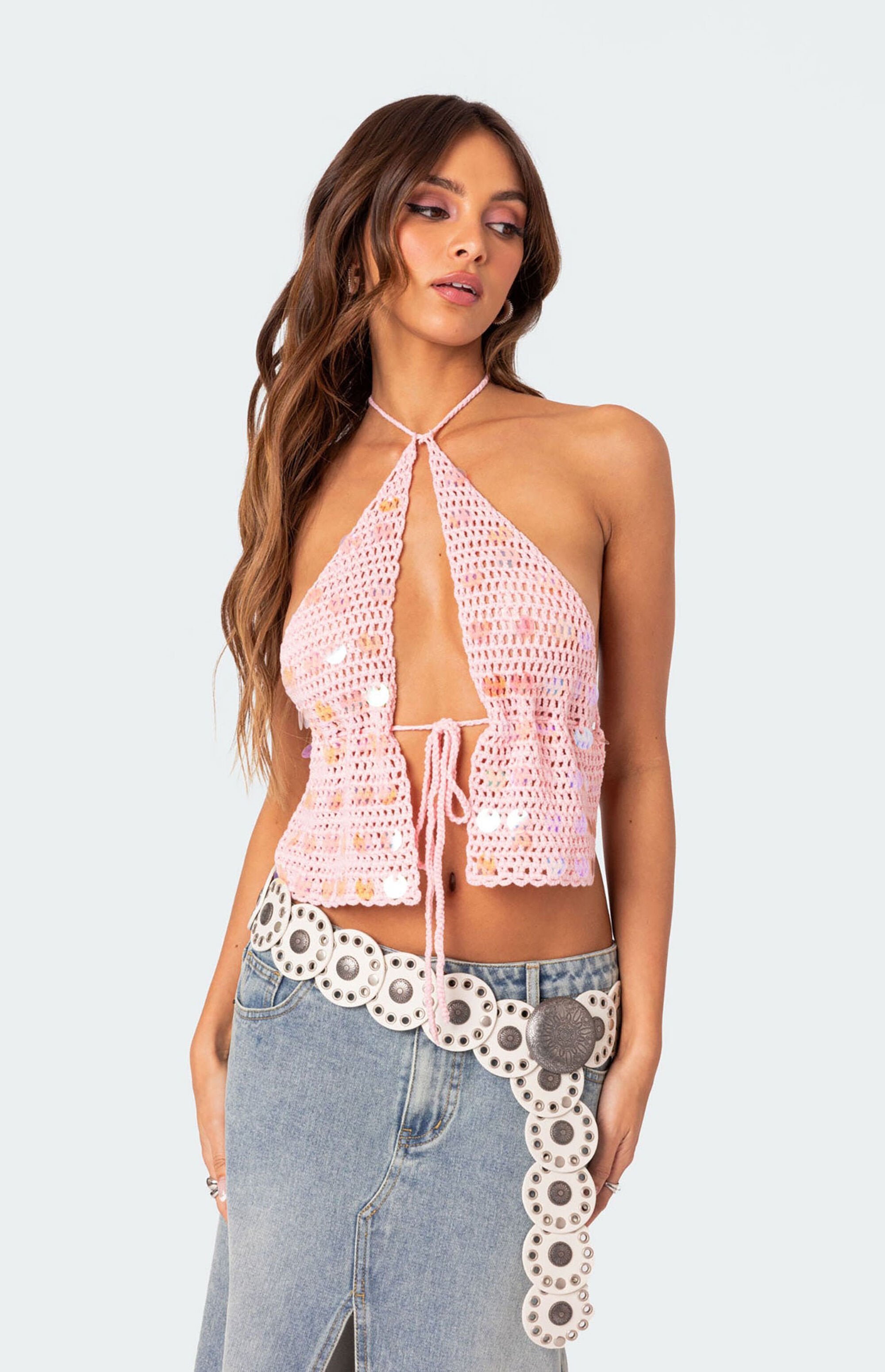 Peachy Keen Crochet Halter