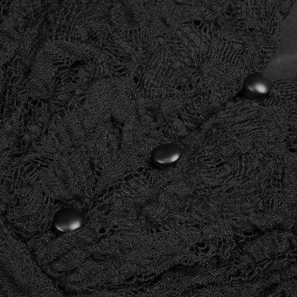 Black Lace Plunge Maxi Dress | Sheer Long Sleeve Evening Dress