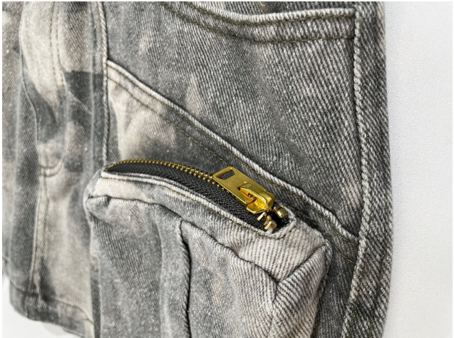 Distressed Grey Denim Utility Mini Skirt – Peach Motel