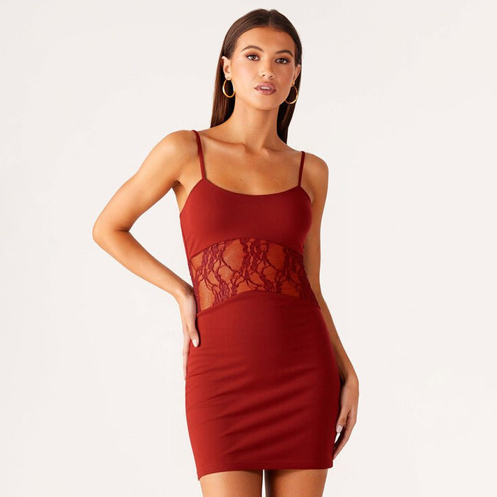 Lace Illusion Mini Dress