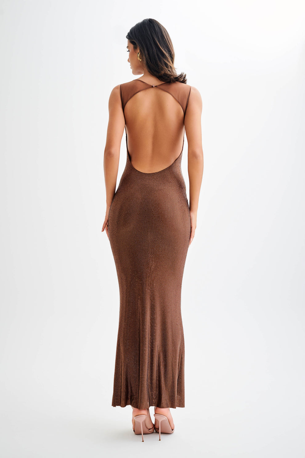 Chocolate Brown Ribbed Knit Maxi Dress – Peach Motel Clothing