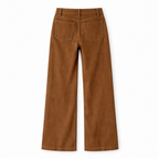Women’s Brown Wide-Leg Pants with Side Button Detailing – Designer-Inspired 2026 Trend