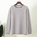 Striped Long Sleeve Knit Top – Casual Everyday Essential