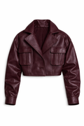 Merlot Magic Crop – Burgundy Jacket