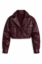 Merlot Magic Crop – Burgundy Jacket
