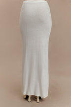 Ivory Knit Co-Ord Set | Elegant Evening Two-Piece Outfit | Peach Motel