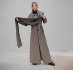 Café Drape Asymmetric Wool Coat