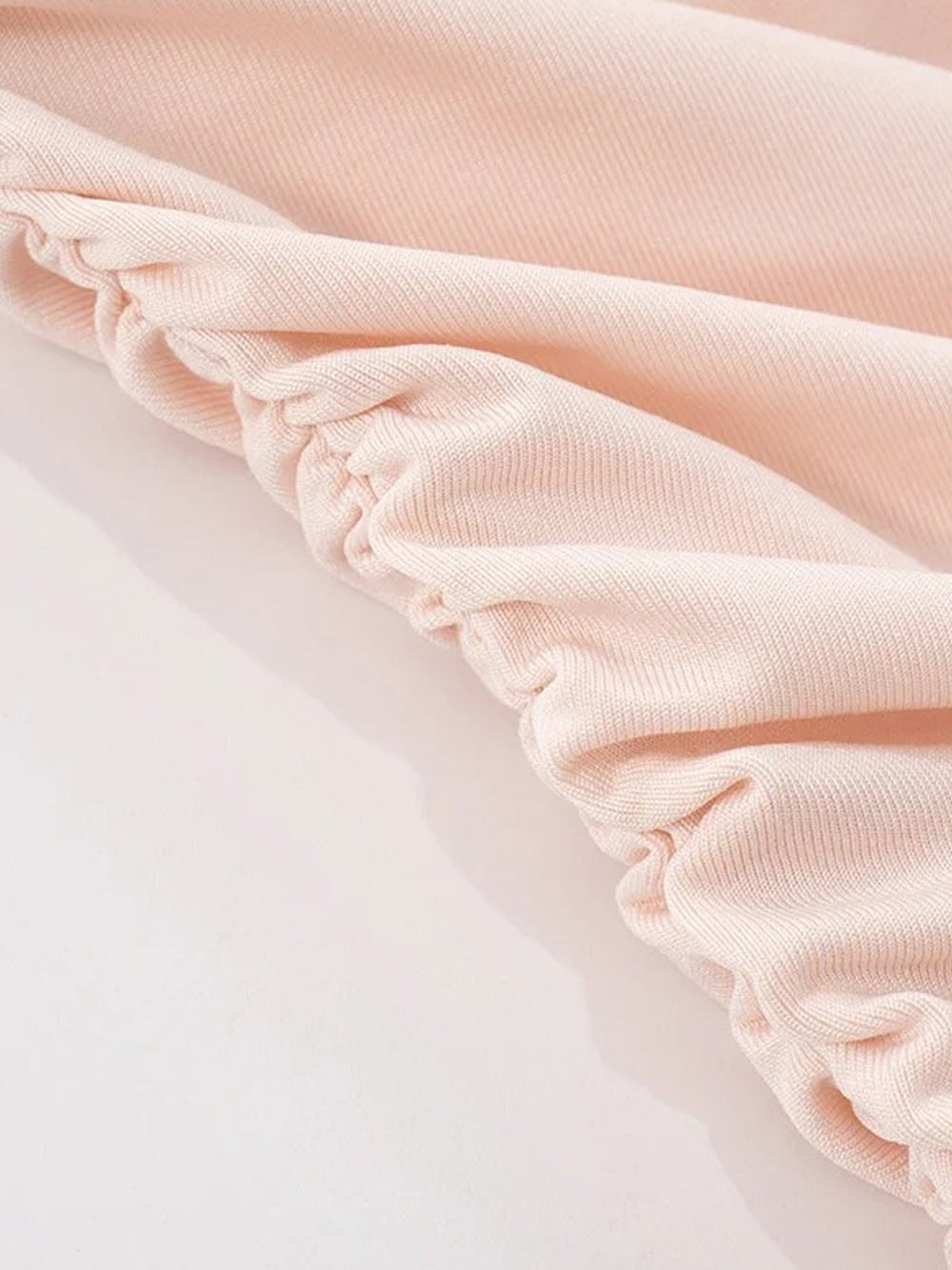 Blush Cutout High Neck Ruched Mini Dress