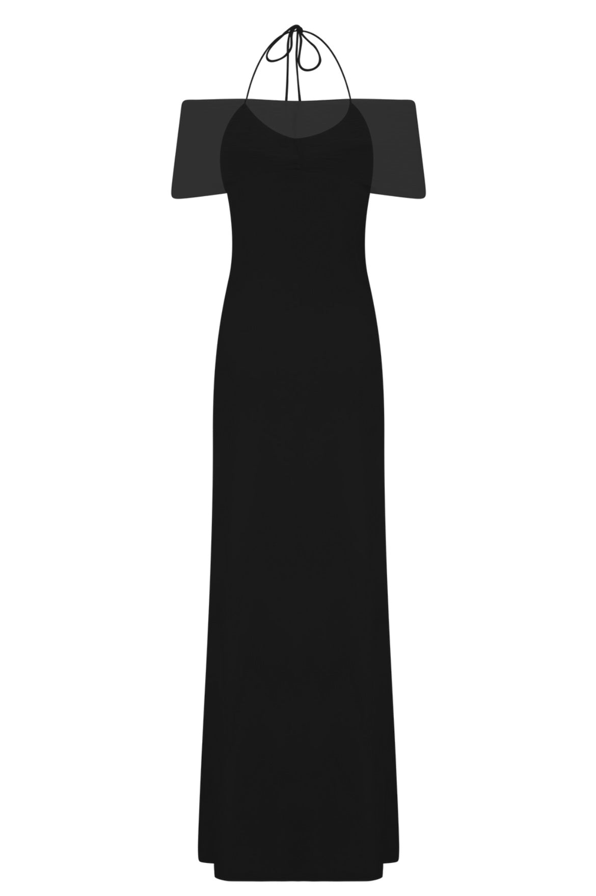 Black Off-Shoulder Maxi Gown