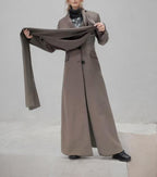 Café Drape Asymmetric Wool Coat