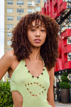Cabana Cutout Crochet Mini Dress