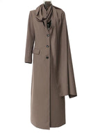 Café Drape Asymmetric Wool Coat