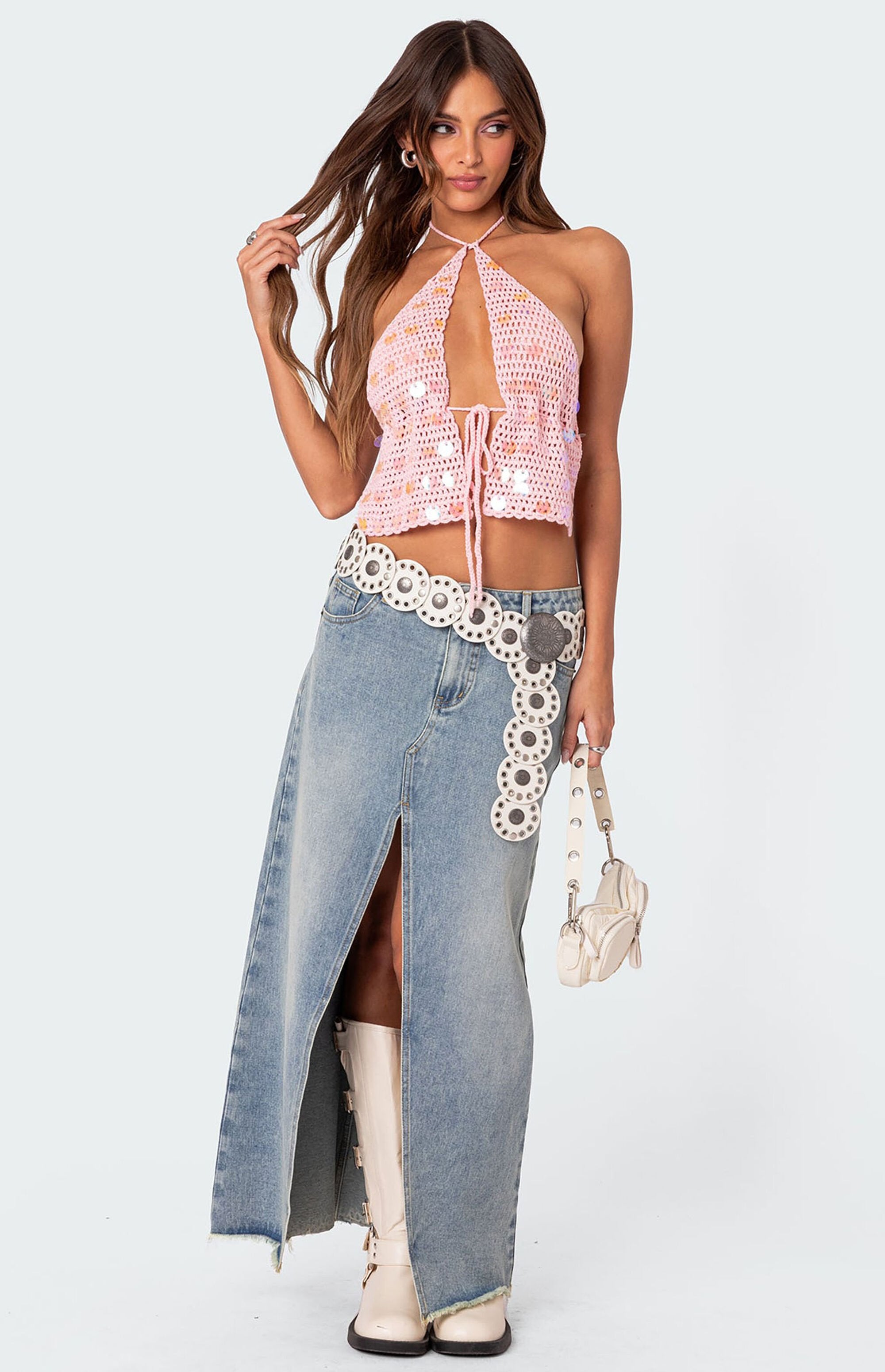 Peachy Keen Crochet Halter