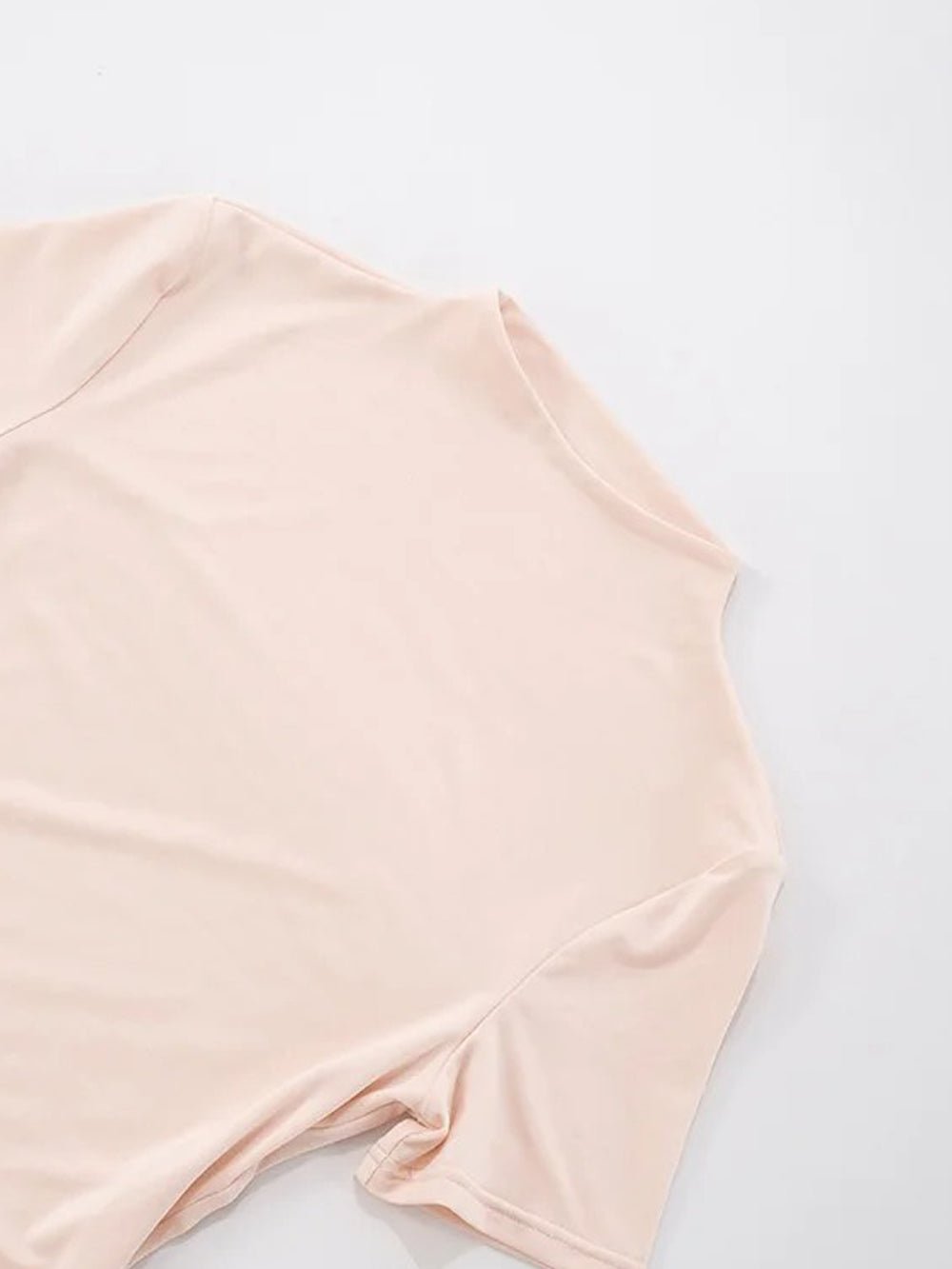 Blush Cutout High Neck Ruched Mini Dress