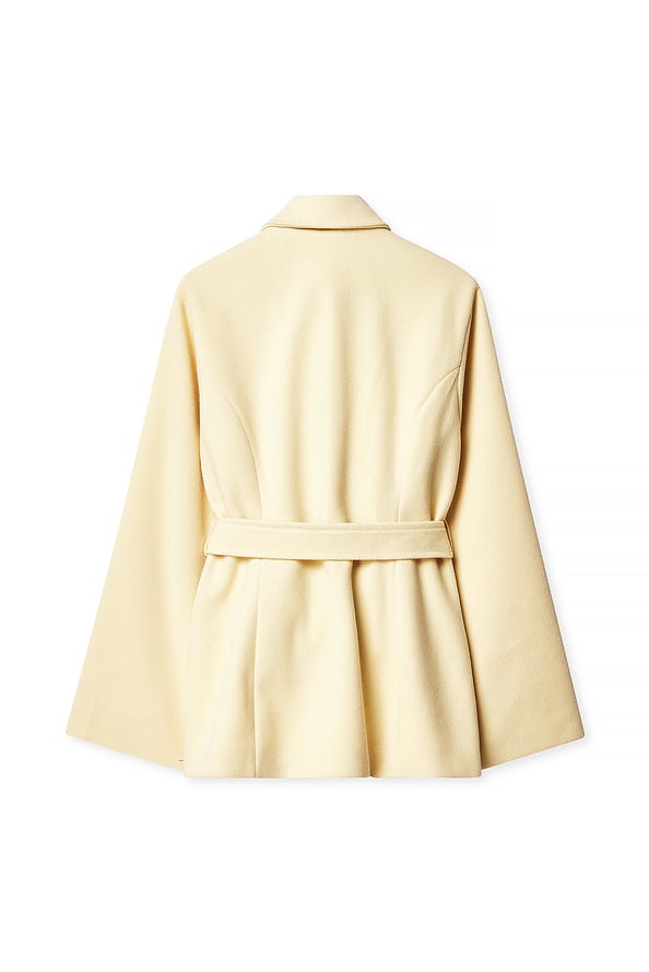 Cream Belted Wrap Coat – Timeless Minimalist Outerwear