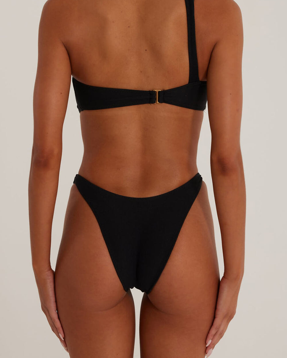 Midnight Mirage Asymmetric One-Piece Swimsuit | Peach Motel Swimwear