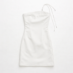 It Girl Mini Dress – White 3D Floral One-Shoulder Statement Dress