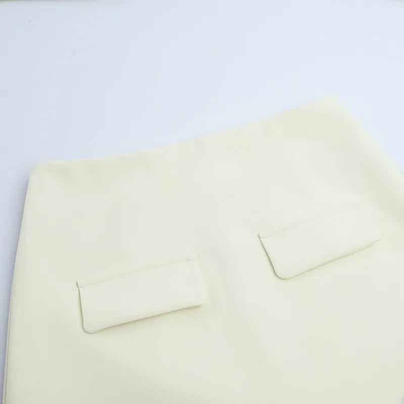 Structured Blazer Mini Skirt Set – Chic Two-Piece Power Suit | Peach Motel