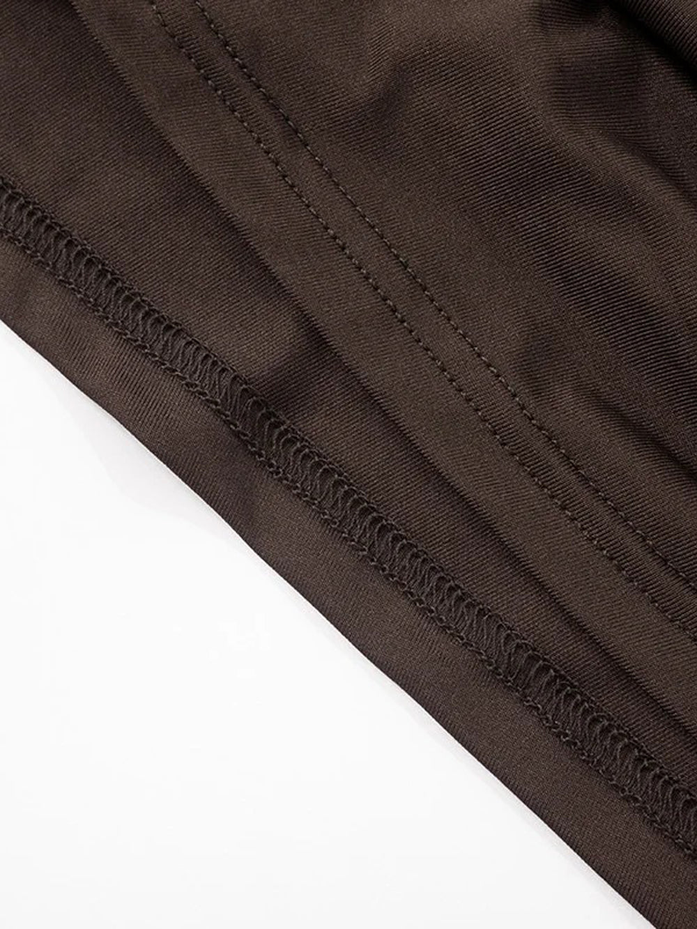 Chocolate Drape Mini Dress – One Shoulder Ruched Bodycon Dress with Side Train | Peach Motel
