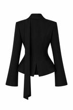 Lady in Black Blazer Top
