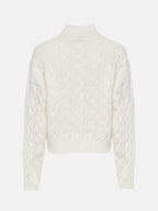 Cozy Cable Knit Sweater – Winter White Chunky Knit Pullover | Peach Motel