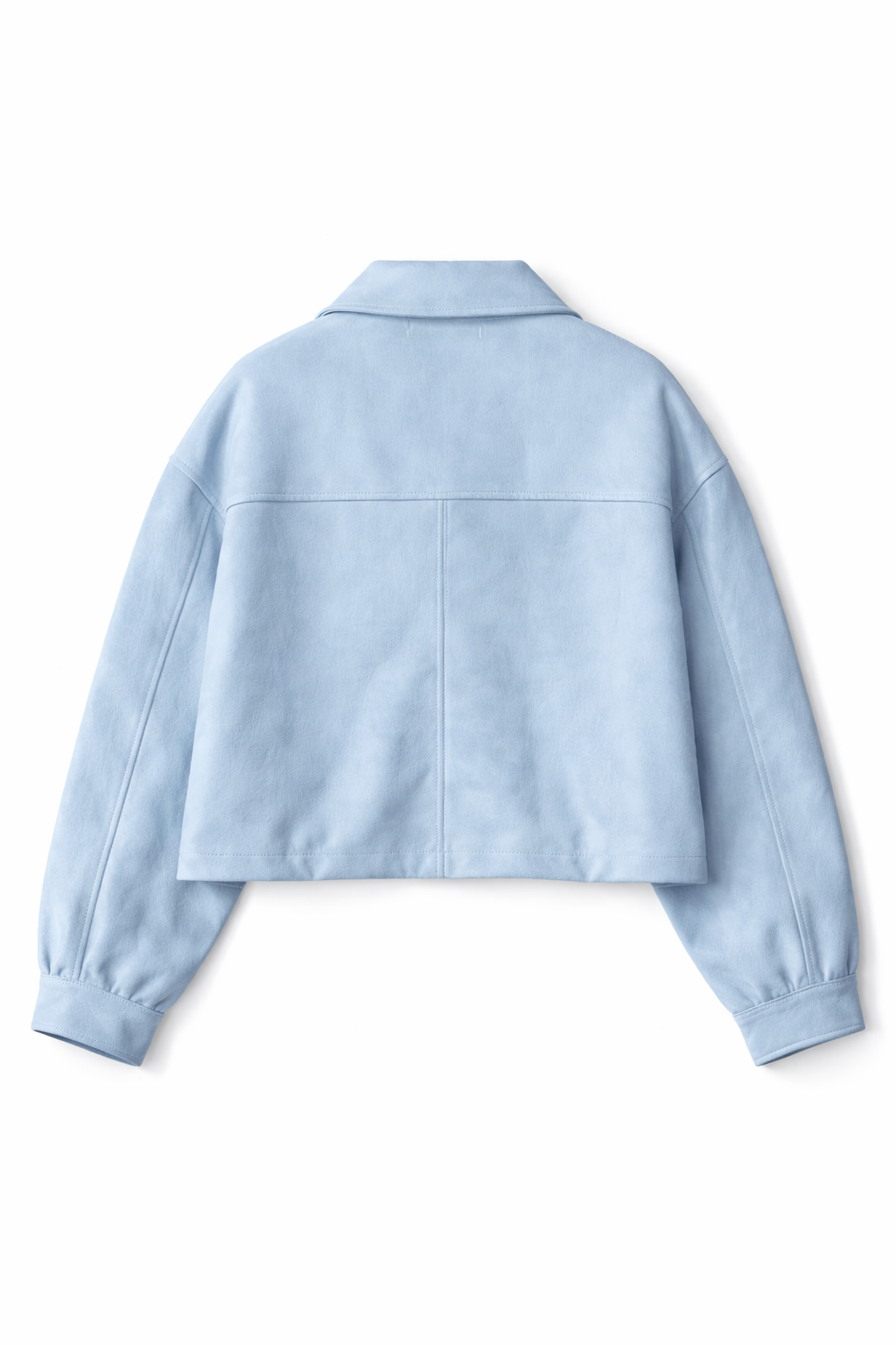 Powder Blue Oversized Zip Jacket
