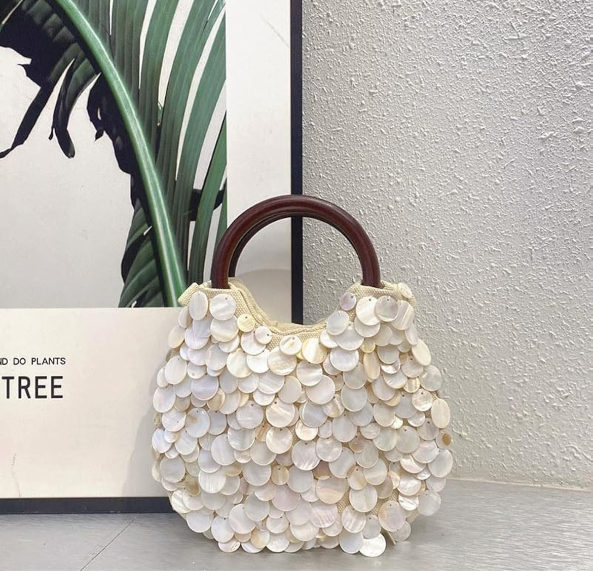 White Sequin Disc Handle Bag – Peach Motel Accessories