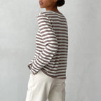 Striped Long Sleeve Knit Top – Casual Everyday Essential