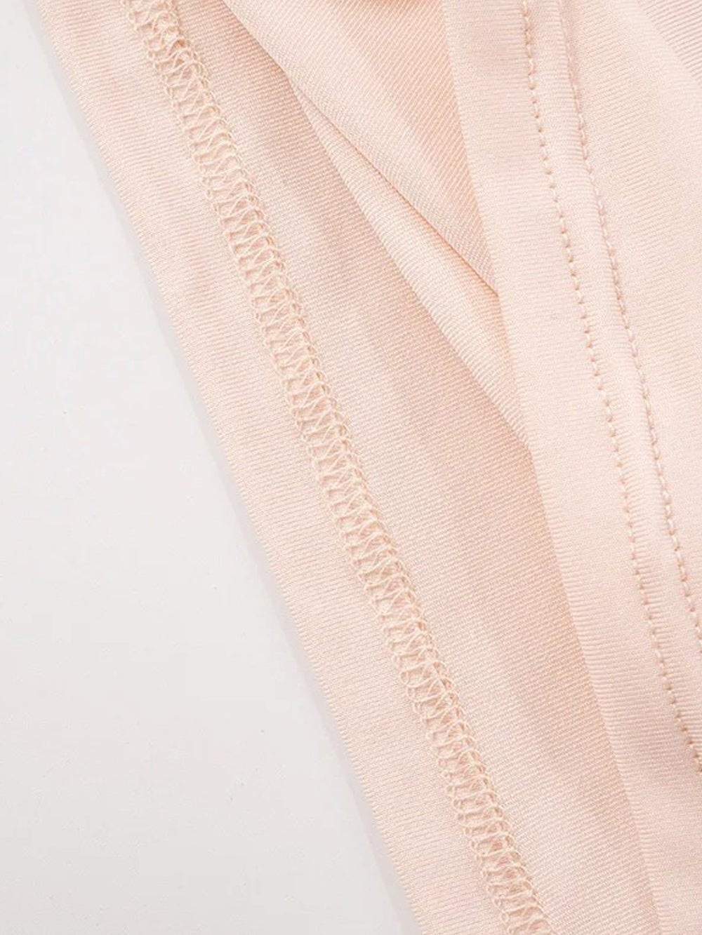 Blush Cutout High Neck Ruched Mini Dress