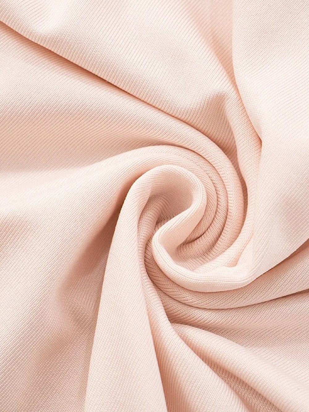 Blush Cutout High Neck Ruched Mini Dress