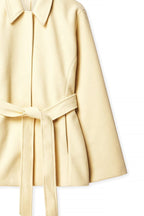 Cream Belted Wrap Coat – Timeless Minimalist Outerwear