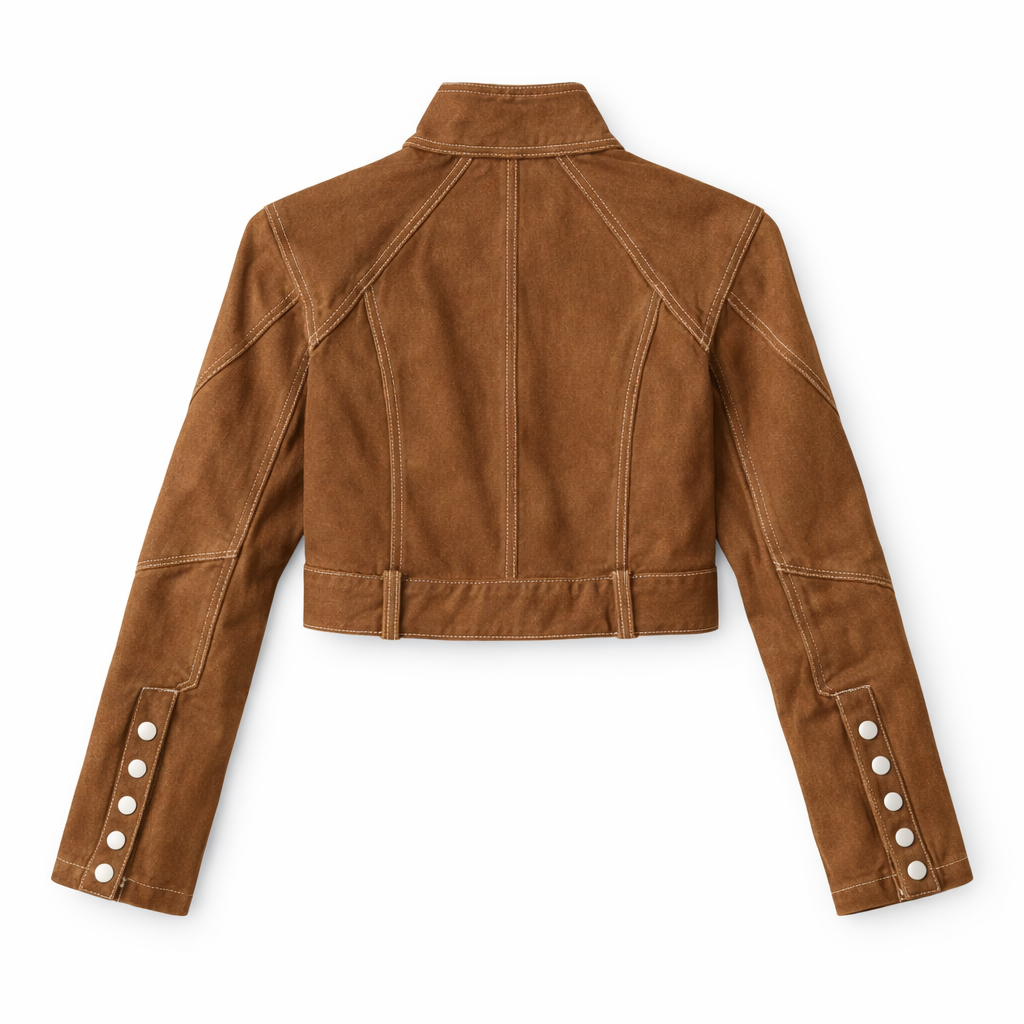 Best Women’s Cropped Brown High-Collar Jacket – Trendy 2026 Outerwear