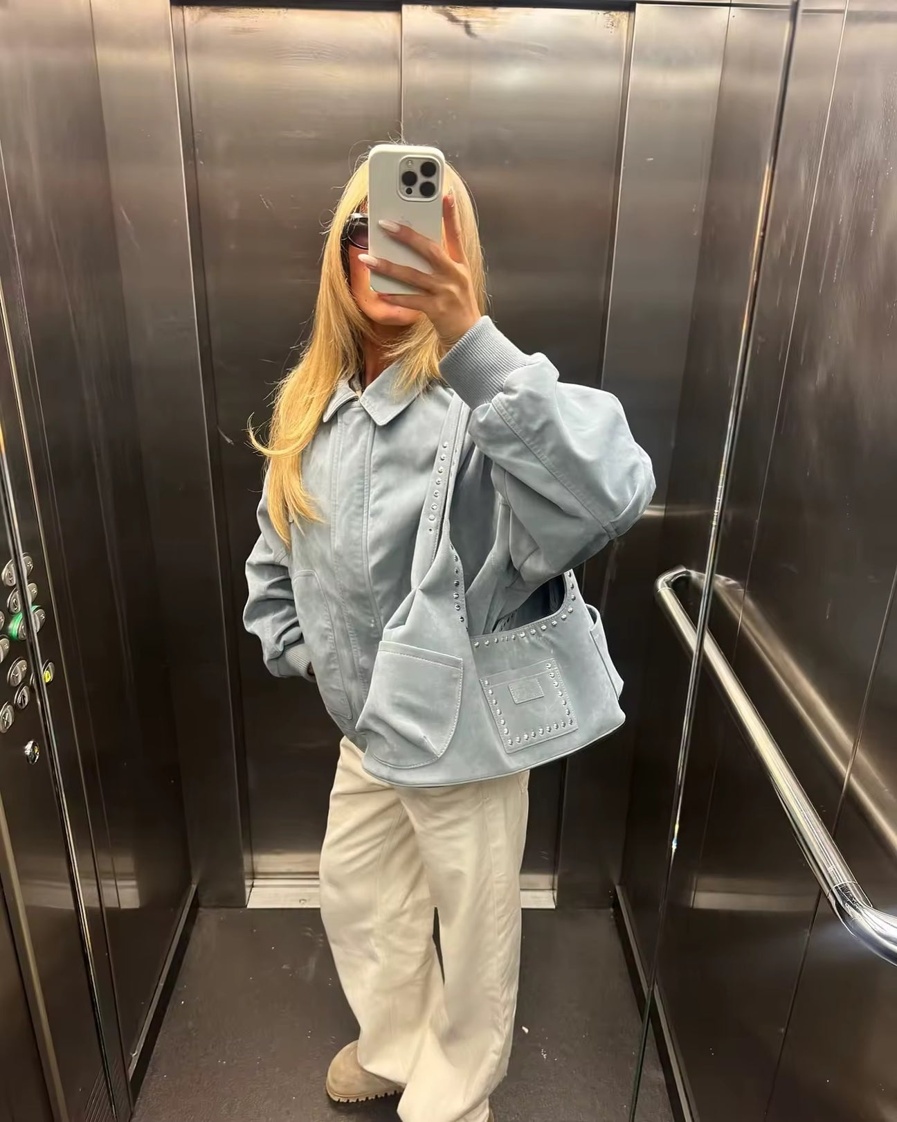 Oversized Luxe Suede Jacket – Peach Motel Women’s Outerwear