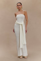 Ivory Knit Co-Ord Set | Elegant Evening Two-Piece Outfit | Peach Motel