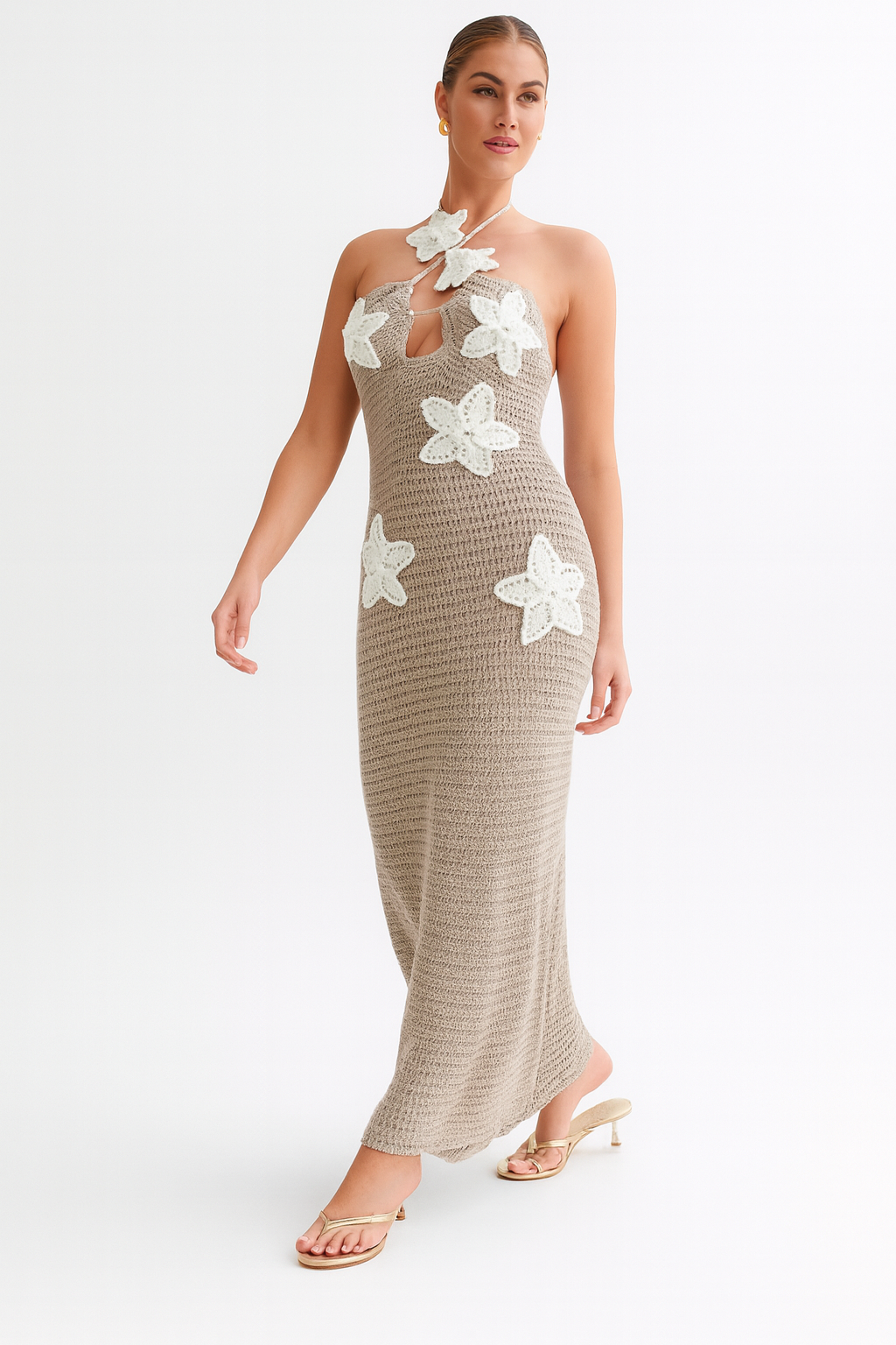 Star Studded Dress in Blue or Beige