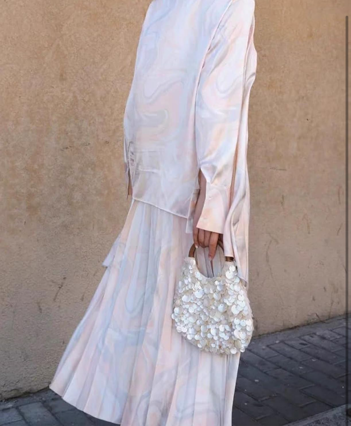 White Sequin Disc Handle Bag – Peach Motel Accessories