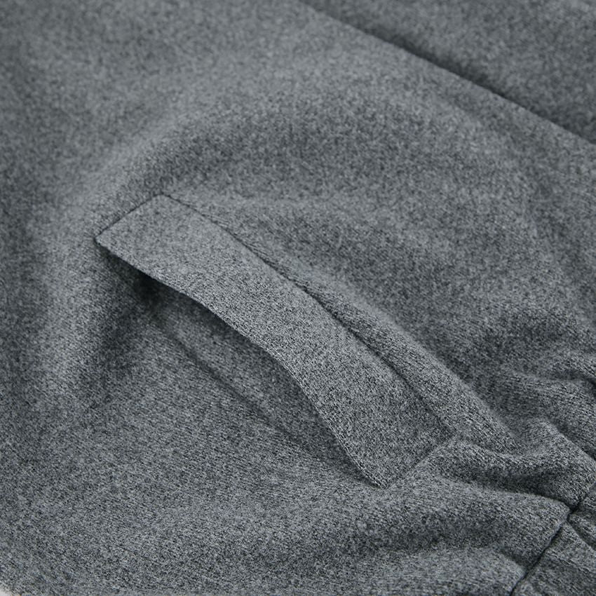Structured Wool Stand Collar Jacket – Gray