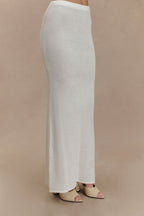 Ivory Knit Co-Ord Set | Elegant Evening Two-Piece Outfit | Peach Motel
