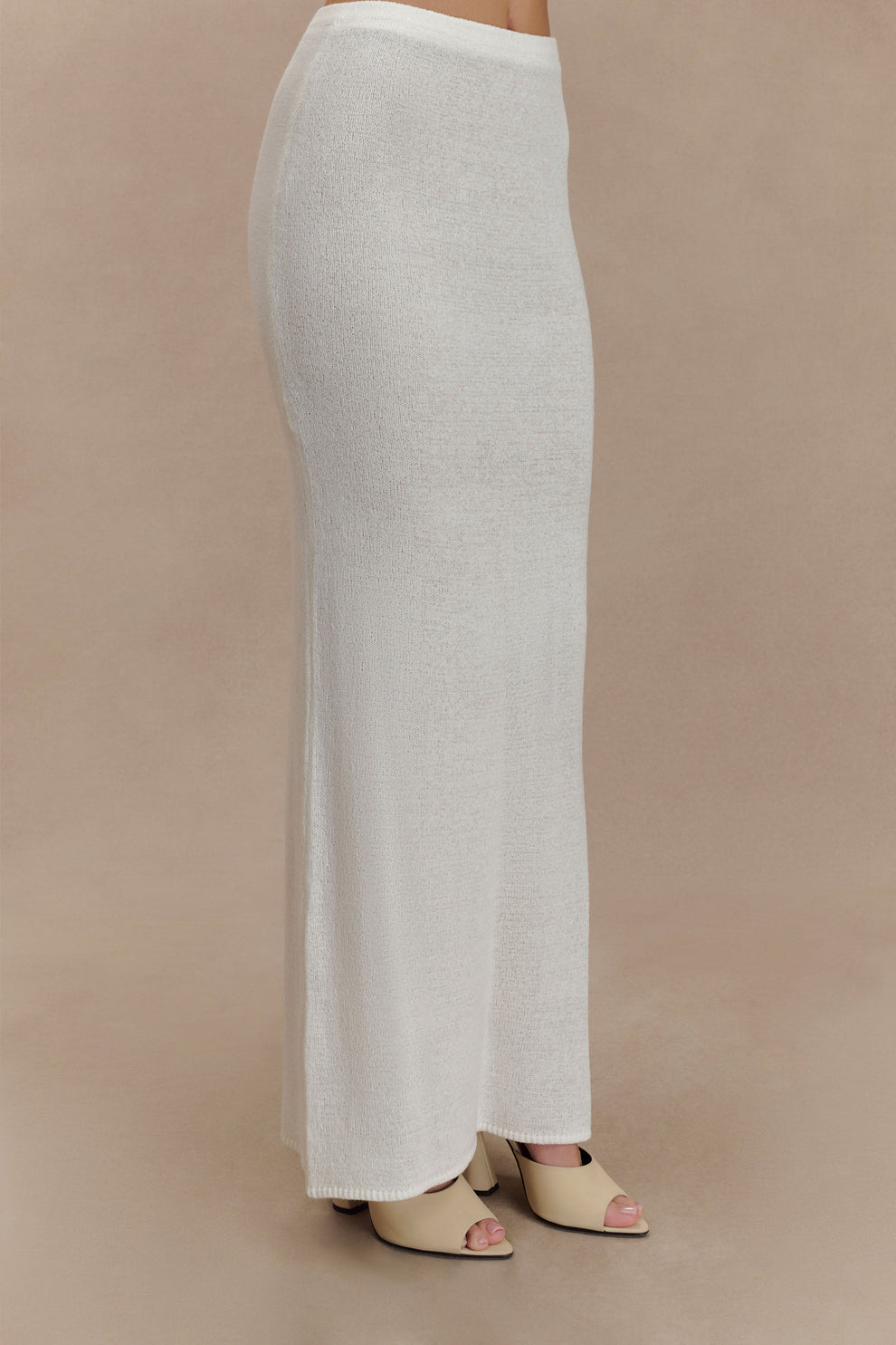 Ivory Knit Co-Ord Set | Elegant Evening Two-Piece Outfit | Peach Motel