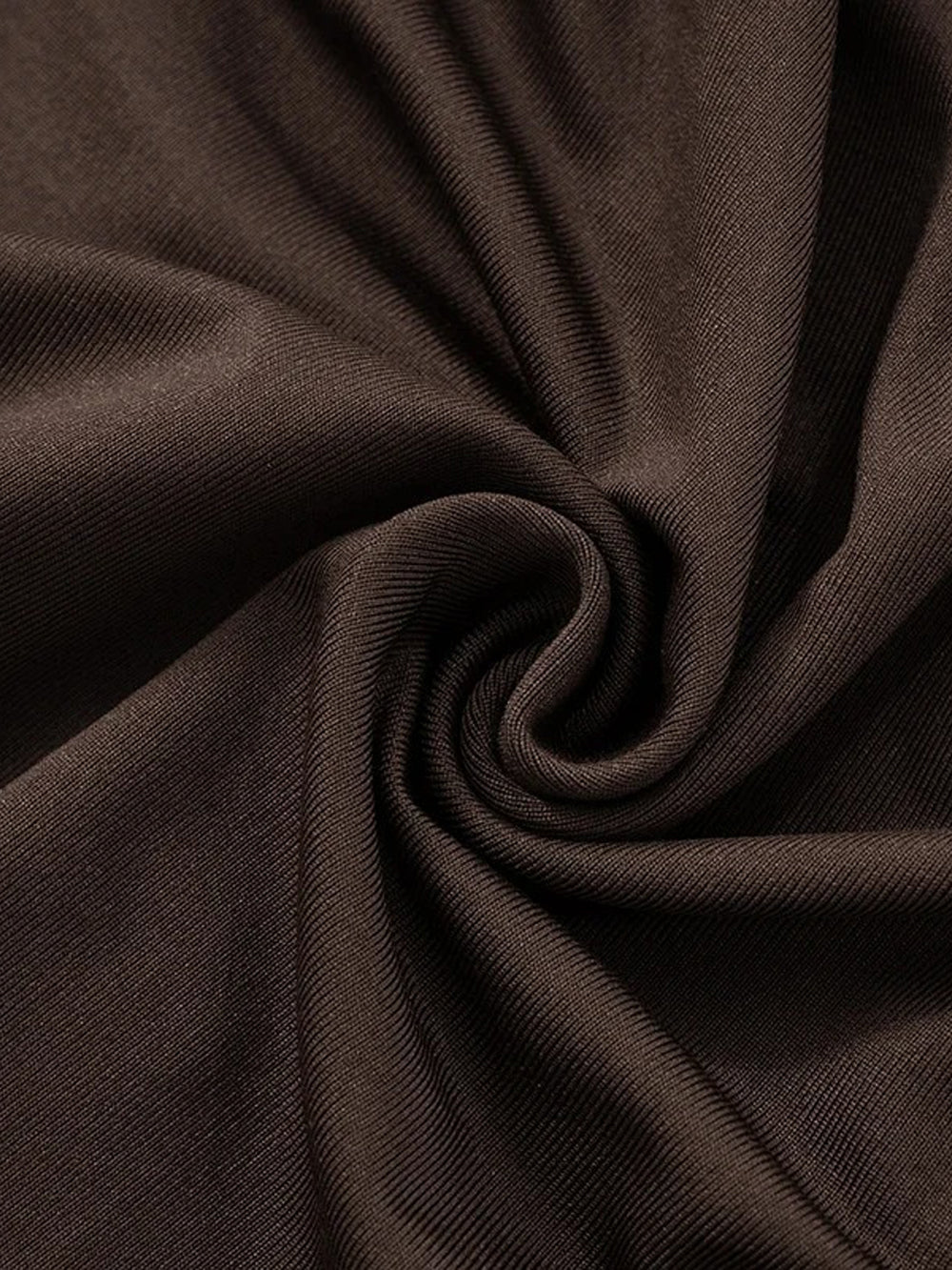 Chocolate Drape Mini Dress – One Shoulder Ruched Bodycon Dress with Side Train | Peach Motel