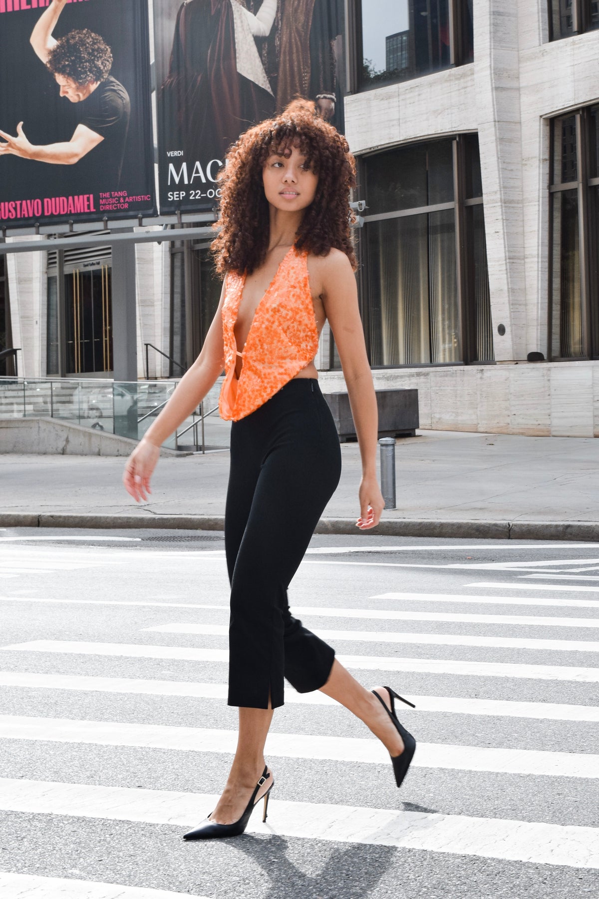Sunset Disco Sequin Halter Top