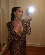 Leopard Print Long Sleeve Maxi Dress – Peach Motel