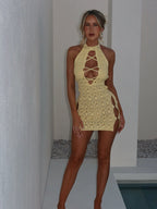 Lemon Drop Lace-Up Mini