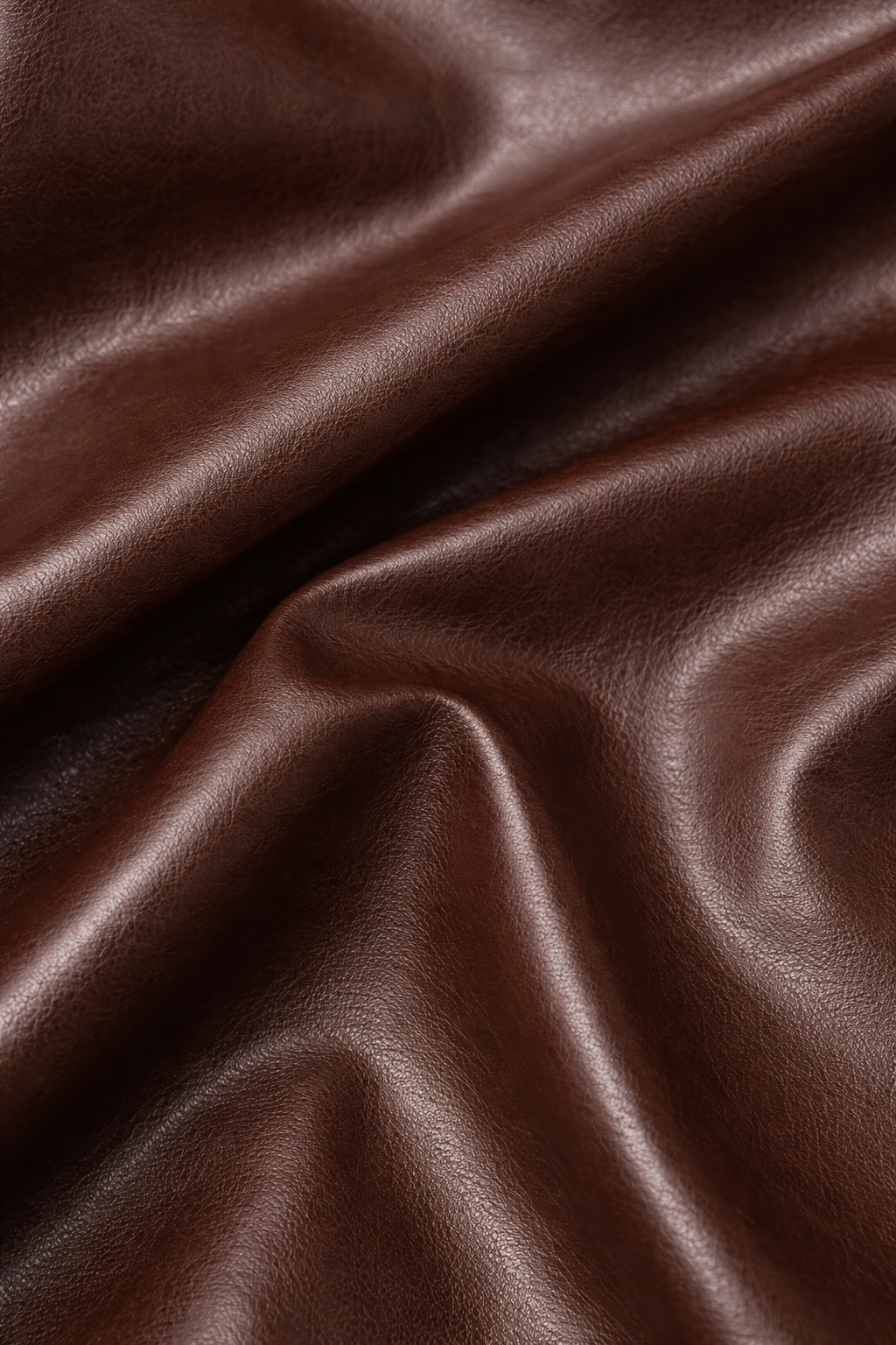 Brown Faux Leather Bomber Jacket | Oversized Women’s Cropped Coat