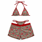 Cherry Leopard Print Triangle Bikini – Peach Motel Swimwear