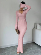 Blush Bloom Knit Maxi Dress