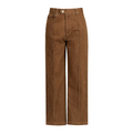 Women’s Brown Wide-Leg Pants with Side Button Detailing – Designer-Inspired 2026 Trend